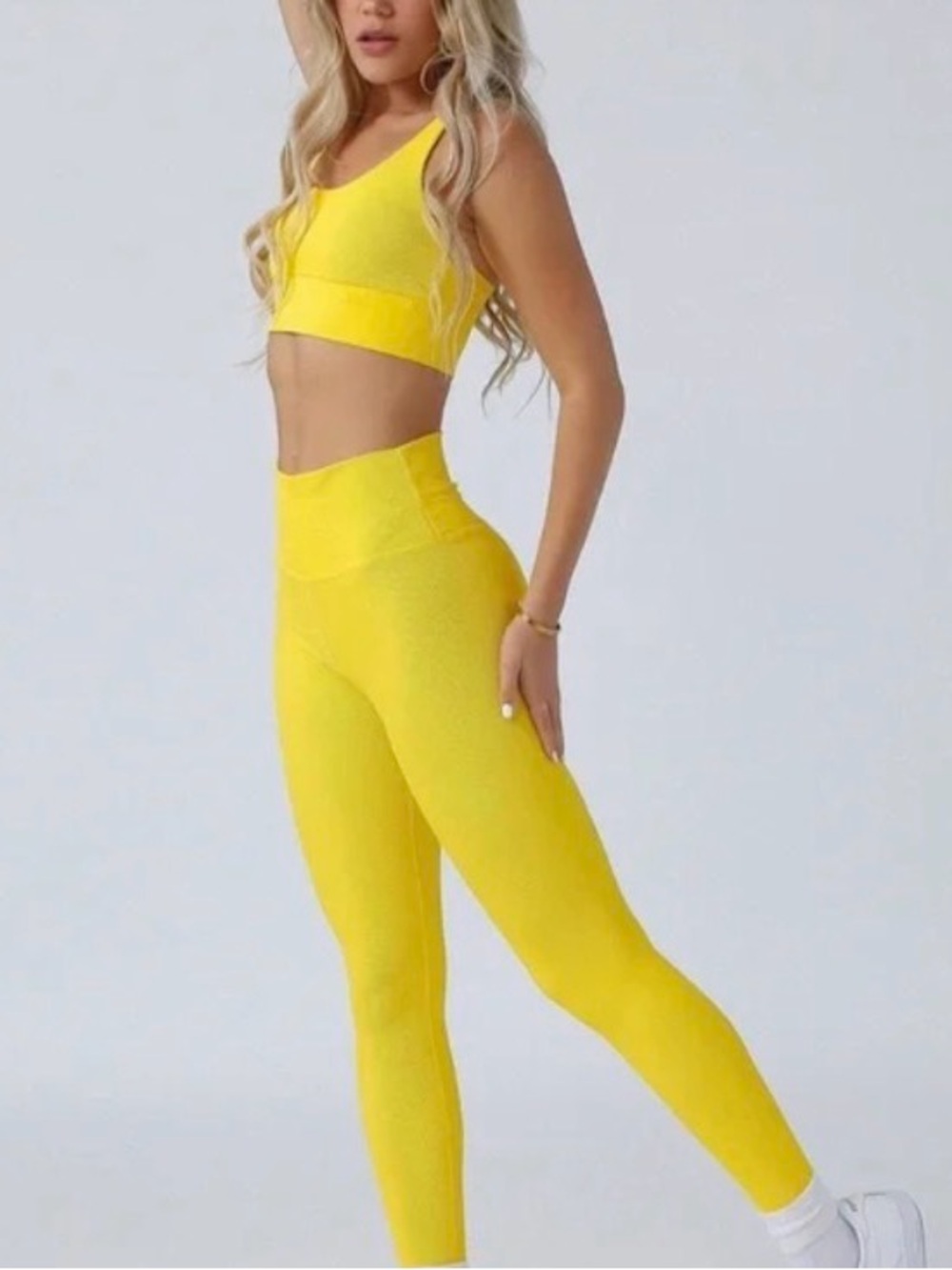 Beach Riot Bright Yellow Women’s High-Waist Leggings Large